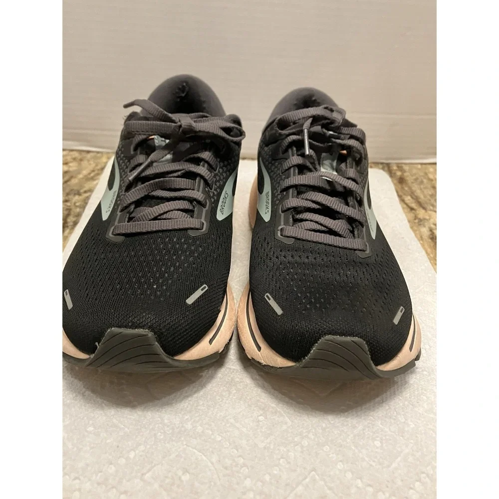 Brooks Ghost 14 Women's Size 9) Running Shoes Black Pearl Peach Sneakers